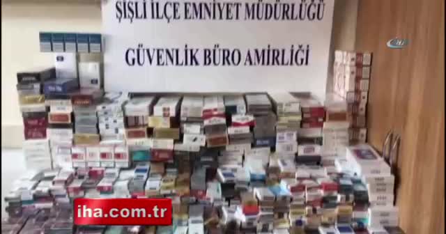 Şişli’de kaçak sigara operasyonu