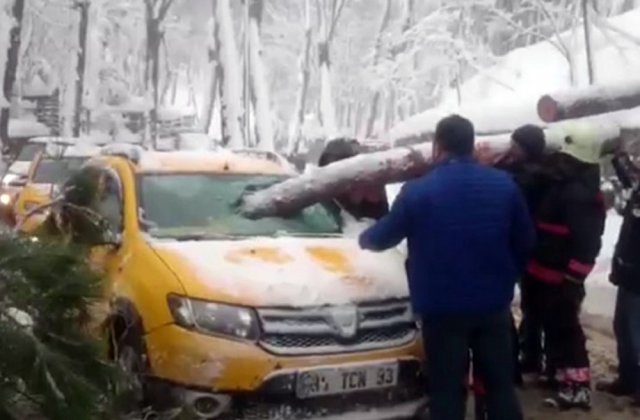 Taksici ölümden kıl payı kurtuldu
