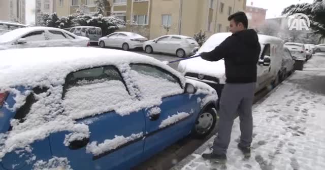 Ankara'da kar yağışı