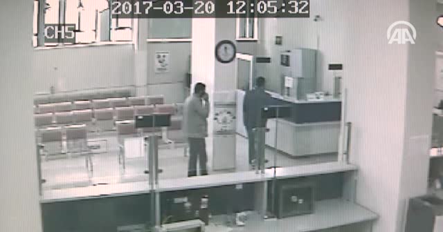 Vezneden hırsızlık güvenlik kamerasında