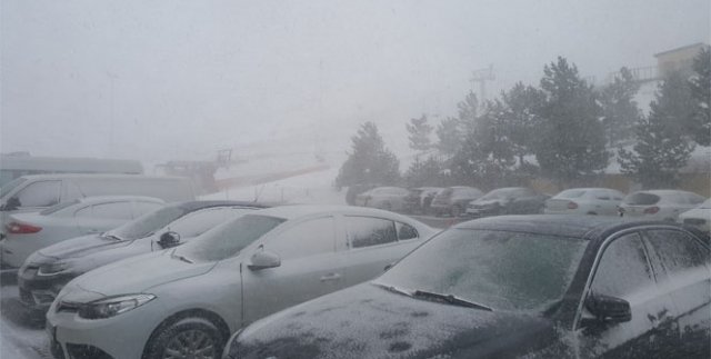 Erzurum’da kar yağışı
