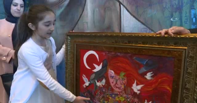 Küçük Dilara’dan Cumhurbaşkanı Erdoğan’a anlamlı hediye