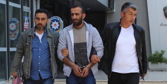 Suç makinesi önce kameraya, sonra polise yakalandı