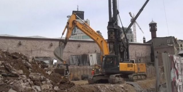 Taksim Camii’nin inşa çalışmaları devam ediyor