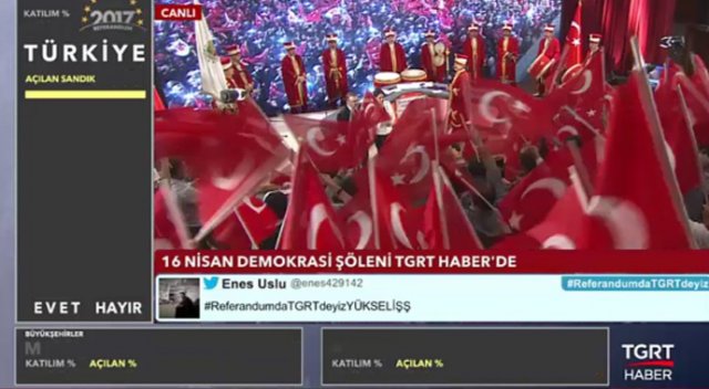 TGRT Haber'de 16 Nisan demokrasi şöleni mehter takımıyla kutlandı