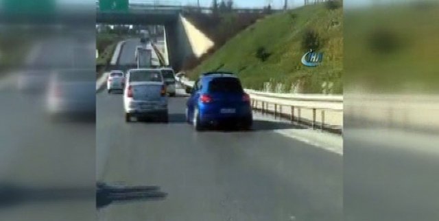 Trafik magandası terör estirdi