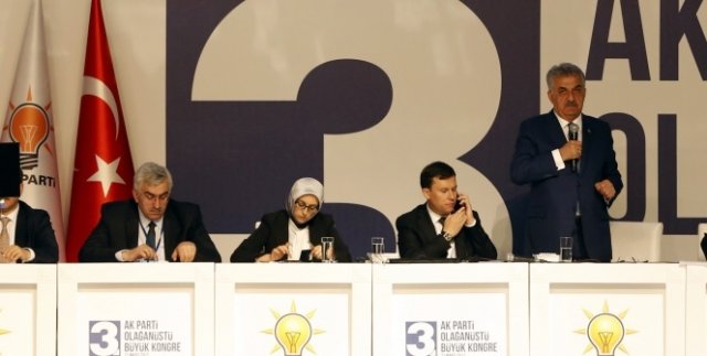 AK Parti kongresinde,