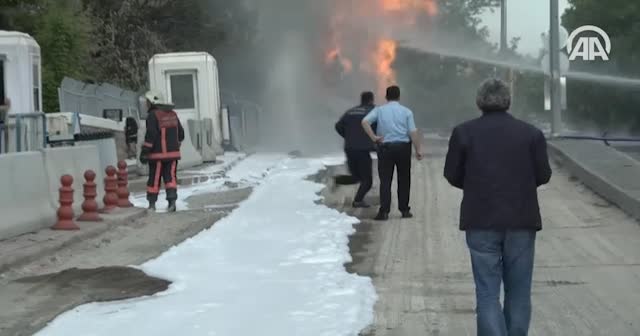 Ankara Adliyesi önünde doğalgaz patlaması