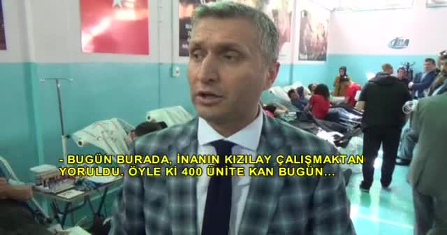 Kan vermek için kuyruk oldular