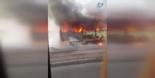 Rusya’da tramvay alev alev yandı