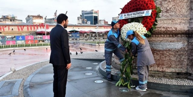 Taksim Meydanı'na ilk gelen Murat Hazinedar oldu