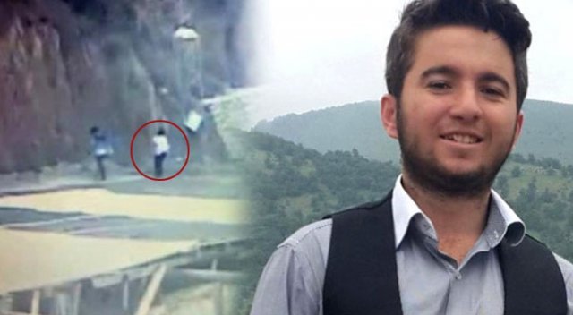 Üzerine kaya parçası düşen öğrencinin feci ölümü kamerada
