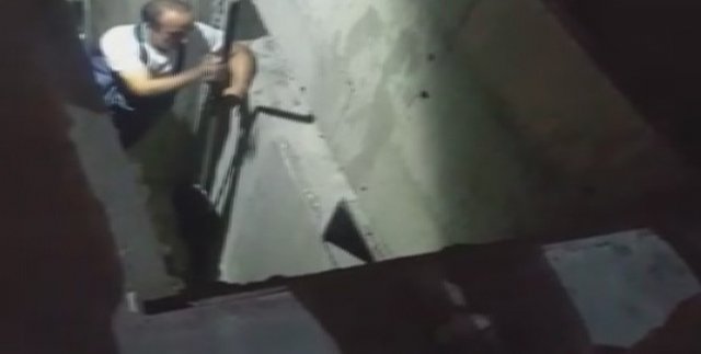 İtfaiyeci kediyi kurtarmak için canını hiçe saydı