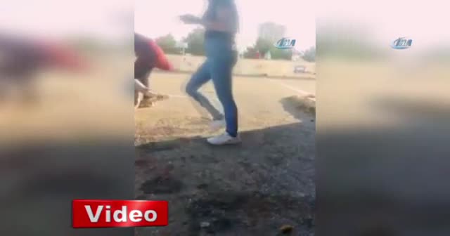 Lise öğrencilerin dehşete düşüren kavgası
