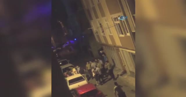 Olay çıkaran şahısla polis arasında arbede
