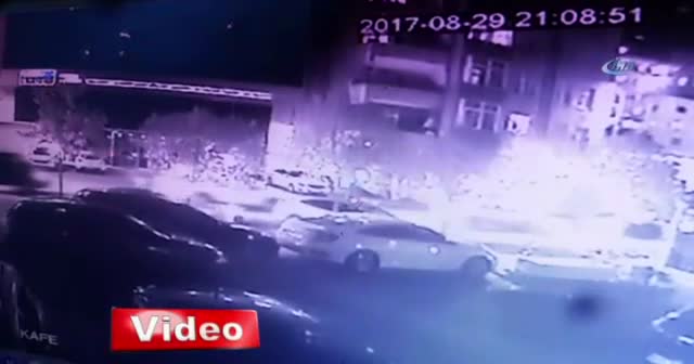 Şişli’de çatışma anı kamerada
