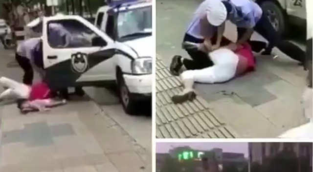 Anne ile bebeğine müdahale edince dayağı yediler
