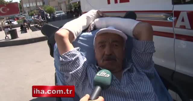 Boğanın çarptığı adam kendi kazdığı çukura düştü: 2 kolu kırıldı