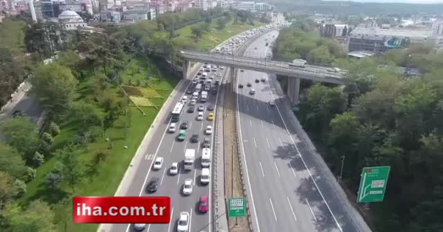 FSM'deki yoğunluğu havadan görüntülendi