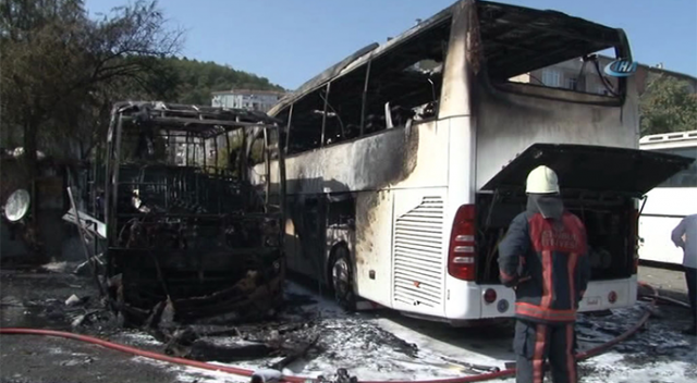 Sarıyer'de otoparkta korkutan yangın !