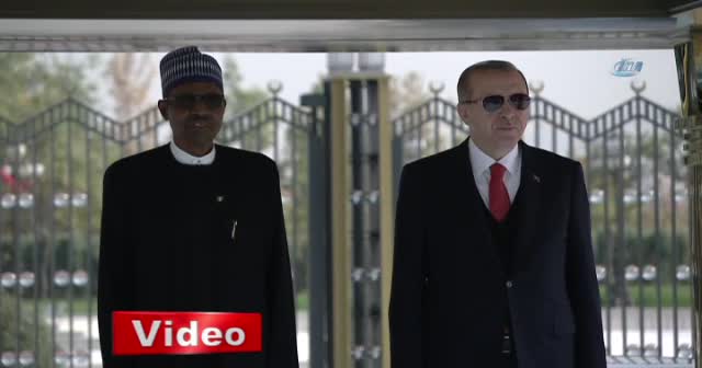 Cumhurbaşkanı Erdoğan, Nijerya Cumhurbaşkanı Buhari’yi resmi törenle karşıladı