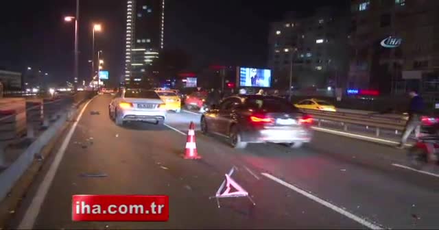 E-5 karayolu Mecidiyeköy mevkiinde zincirleme kaza