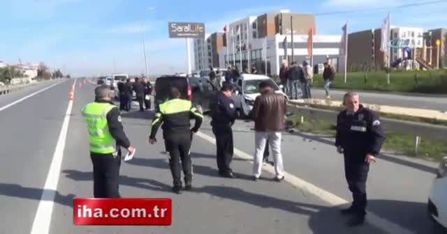 TEM bağlantı yolunda feci kaza: 1 ölü, 2 yaralı