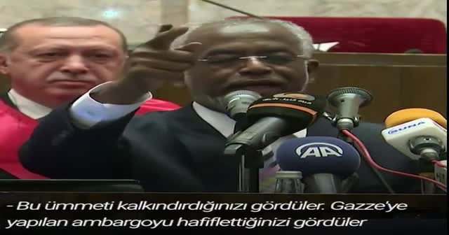 Hartum Üniversitesi Rektörü Erdoğan'ı böyle takdim etti