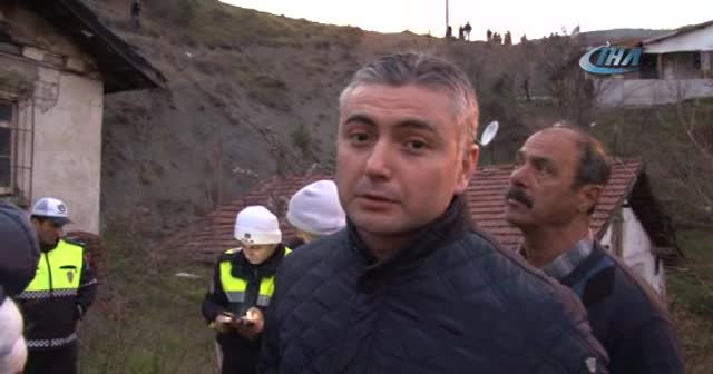 Kamyonet 80 metre uçurumdan evin çatısına uçtu