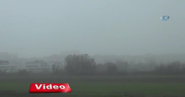 Manavgat’ın üzerini toz bulutları kapladı