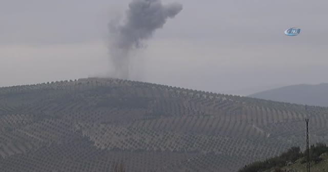 Afrin'de 2 askerin şehit olduğu mevziler böyle yerle bir edildi