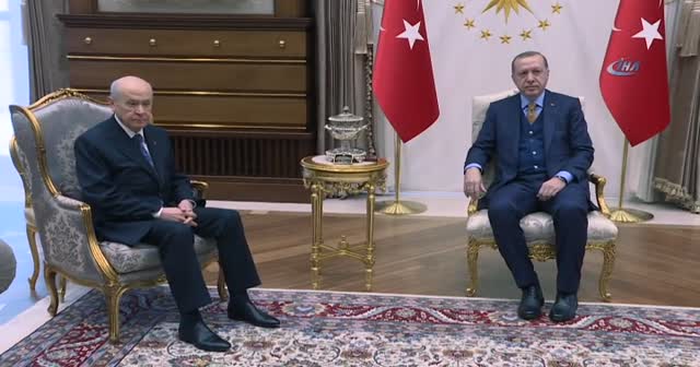 Erdoğan ile Bahçeli, Beştepe'de 'ittifak' için bir arada