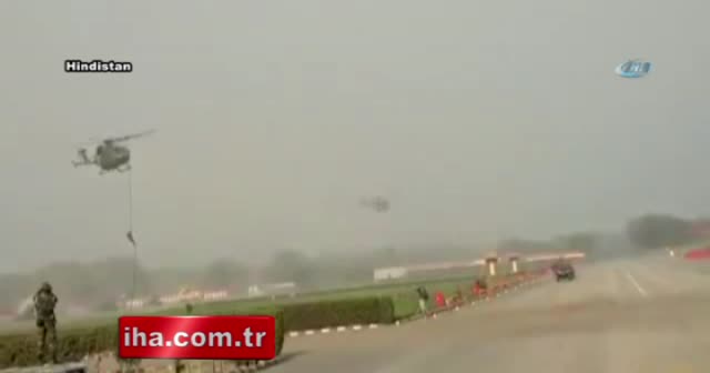 Helikopterden böyle düştüler