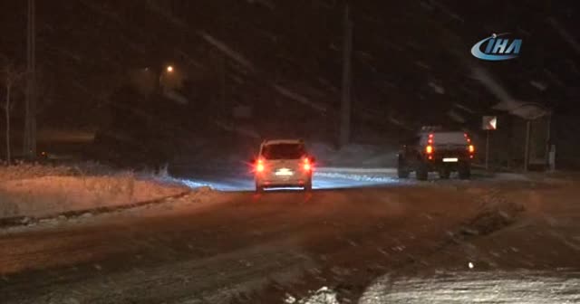 Kocaeli’nde yoğun kar yağışı başladı