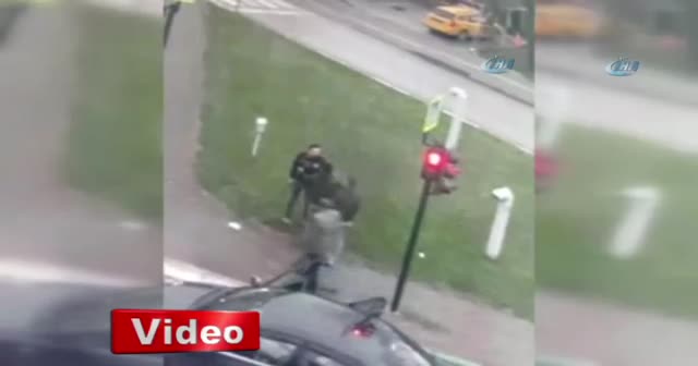 Trafikte silahlı kavga kamerada