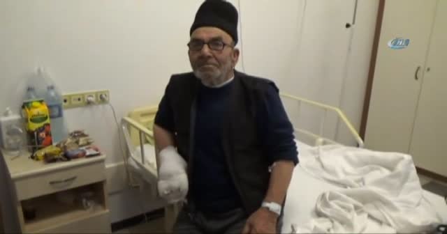 Yangından kedisini kurtaran Ali dede konuştu