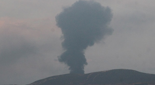 Afrin’de teröristlere ait petrol rafinerisi vurularak imha edildi