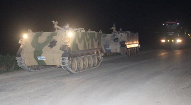 Hatay'daki sınır birliklerine tank sevkiyatı sürüyor