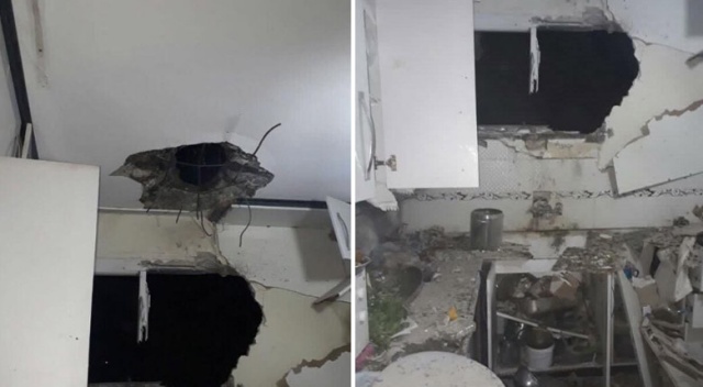 Suriye’den atılan roket bu hale getirdi