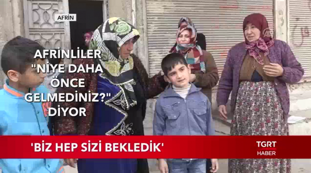 Afrin halkının özgürlük sevinci