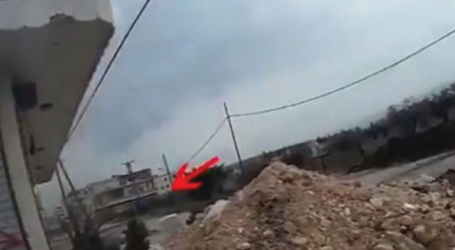 Cinderesi'nde YPG'li keskin nişancının vurulma anı