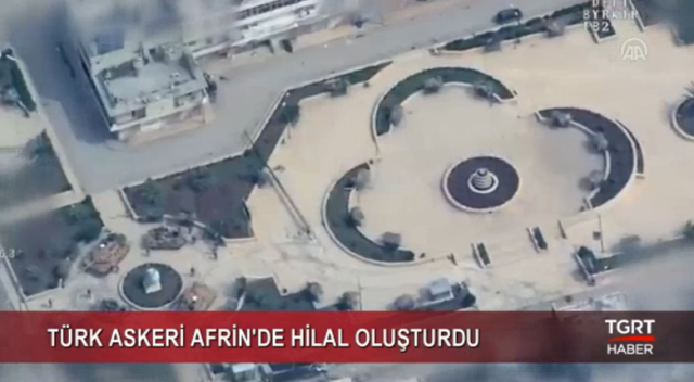 Mehmetçik, Afrin'de Ay Yıldız oluşturdu
