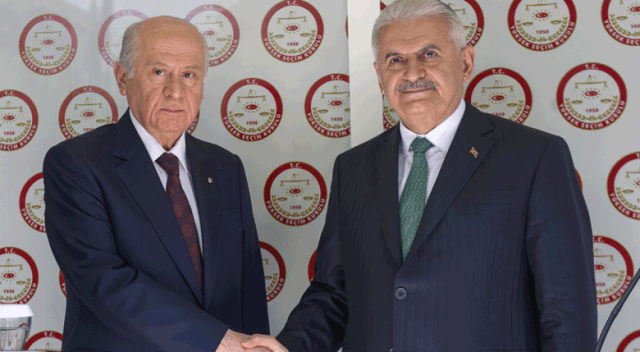 Yıldırım ile Bahçeli, YSK'ya birlikte başvurdu