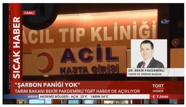 Bakandan açıklama geldi: 'Şarbon paniği yok'
