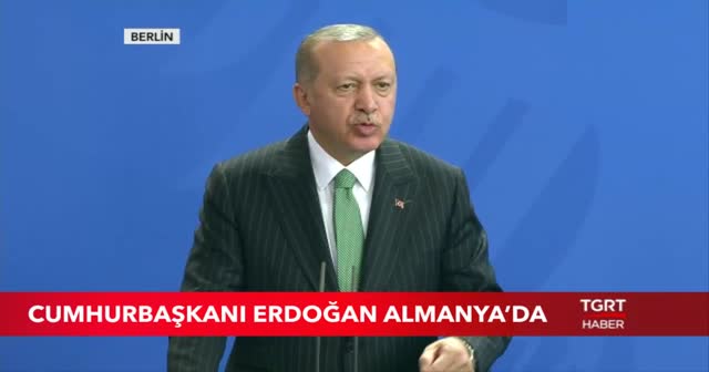 Erdoğan-Merkel toplantısında protesto girişimi