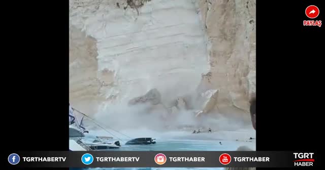 Yunanistan'ın ünlü Navagio plajı çöktü