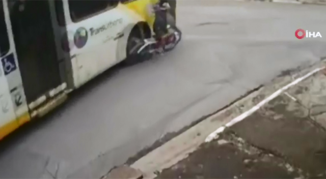 Bisikletli çocuk feci şekilde can verdi