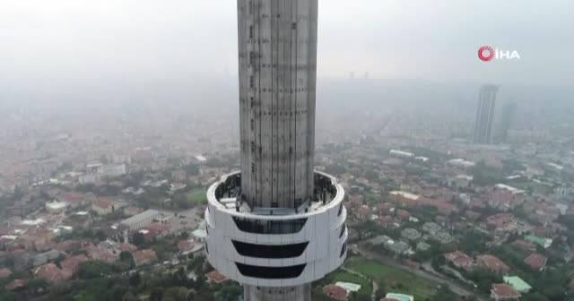 Çamlıca Kulesinin son hali havadan görüntülendi