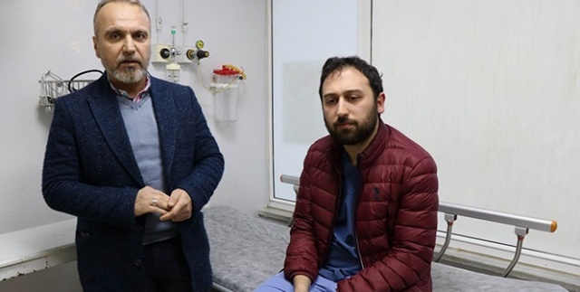 Samsun'da hasta yakını doktoru darp etti