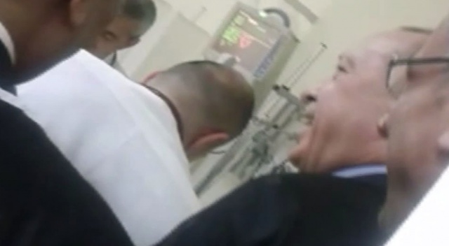 Cumhurbaşkanı Erdoğan'ın hastane ziyareti kamerada...